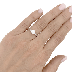 Bague MESSIKA, "Emotion", diamant, or blanc. - Castafiore