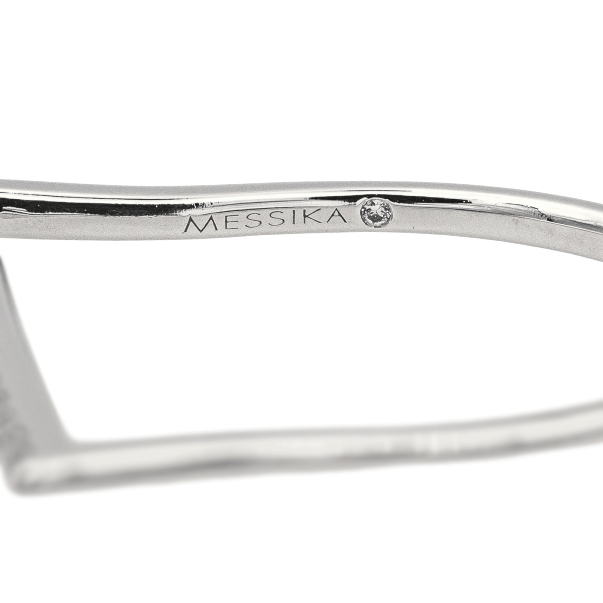 Bague MESSIKA "Gatsby Barrette" en or blanc et diamants - Castafiore