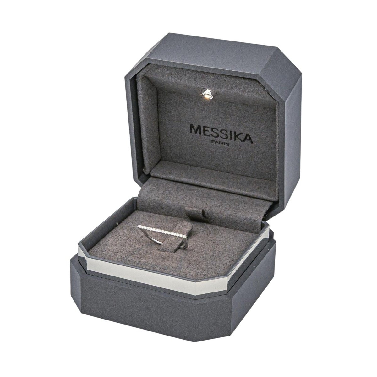 Bague MESSIKA "Gatsby Barrette" en or blanc et diamants - Castafiore