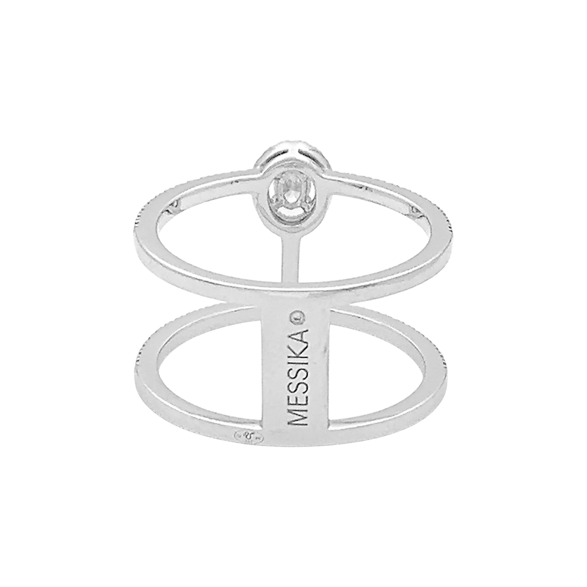 Bague Messika "Glam'Azone" or blanc, diamants. - Castafiore