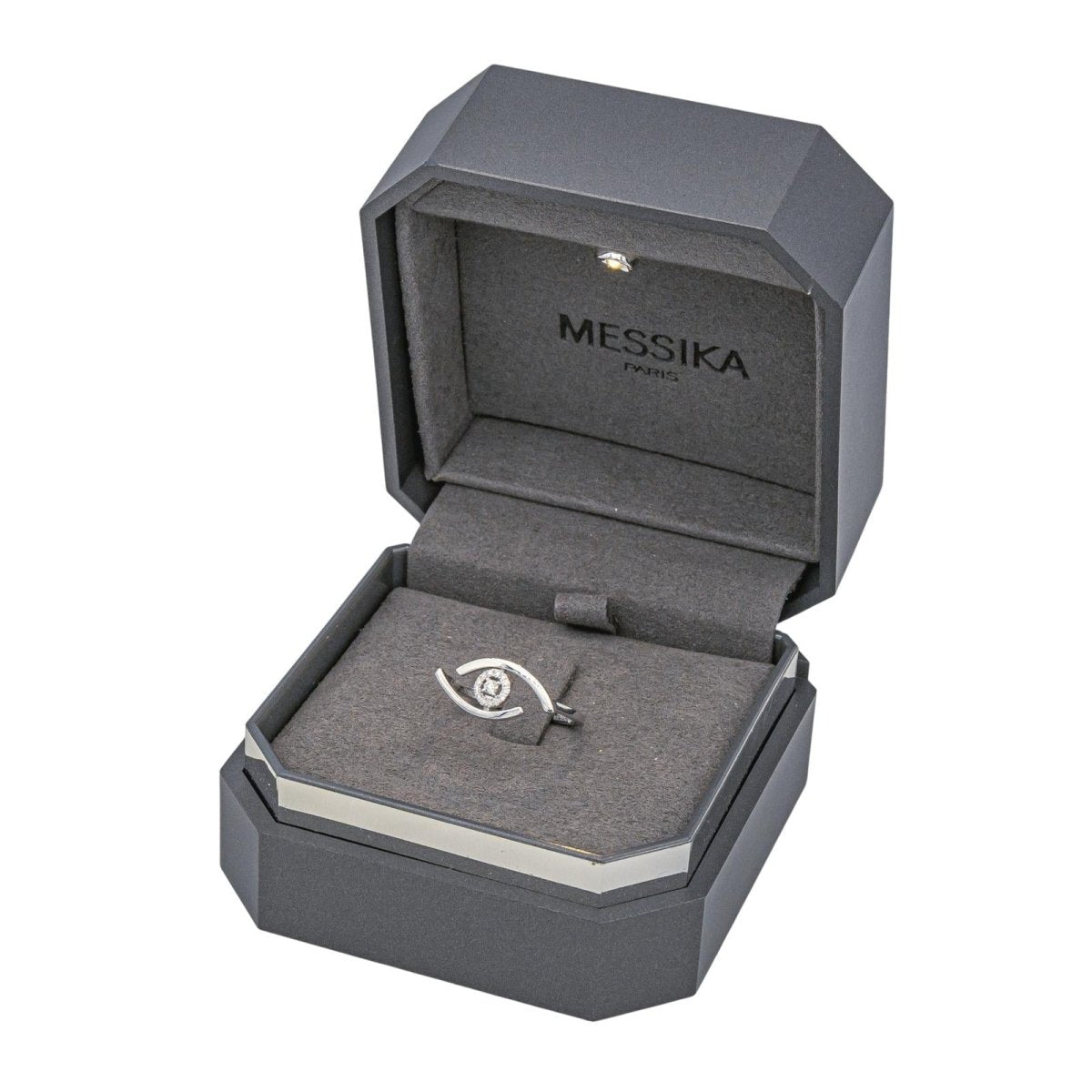 Bague MESSIKA "Luckye Eye" en or blanc et diamants - Castafiore
