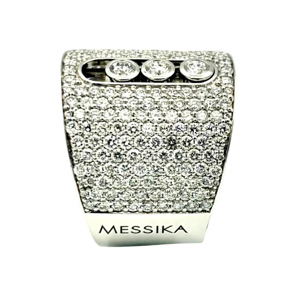 Bague MESSIKA "Move Joaillerie Pavée" en or blanc et diamants - Castafiore