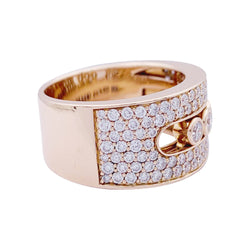 Bague Messika, "Move Joaillerie Pavée", or rose, diamants. - Castafiore