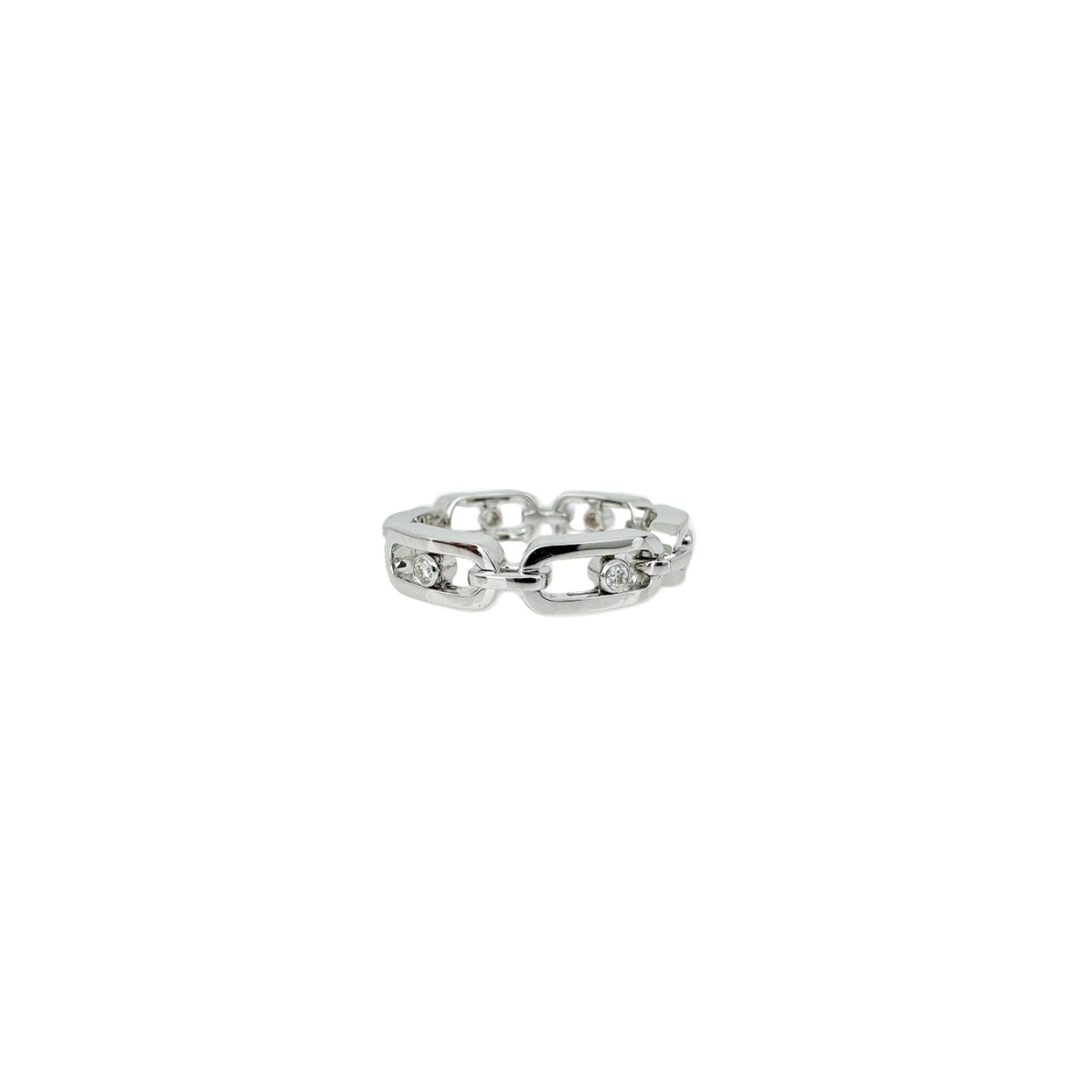 Bague MESSIKA "Move Link Multi" en or blanc et diamants - Castafiore