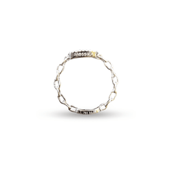 Bague Messika, "Move Link Multi " en or blanc et diamants - EU53 - Castafiore