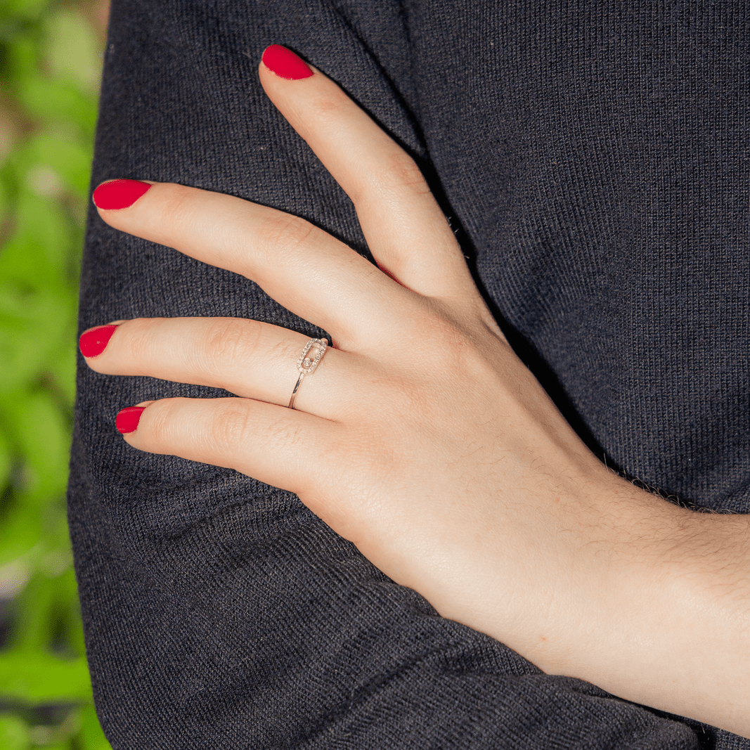 Bague MESSIKA "Move Uno" en or blanc et diamants - Castafiore