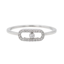 Bague MESSIKA "Move Uno" en or blanc et diamants - Castafiore