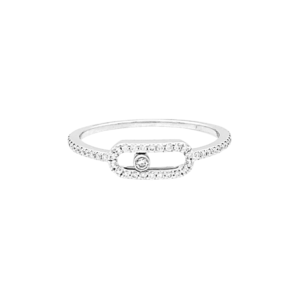 Bague MESSIKA "Move Uno" en or blanc et diamants - Castafiore