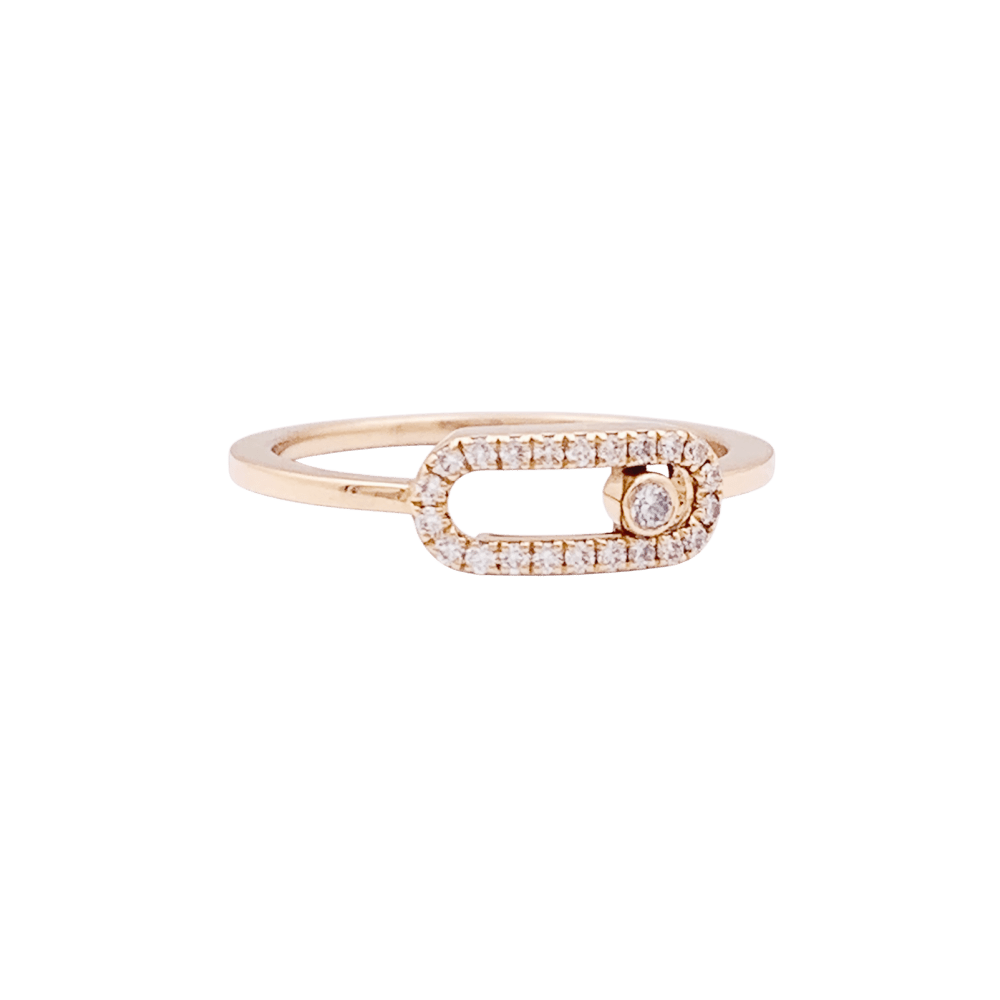 Bague MESSIKA Move uno pavé en or rose et diamants - Castafiore