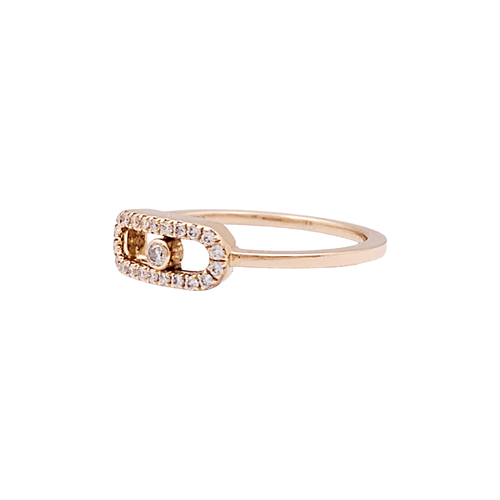 Bague MESSIKA Move uno pavé en or rose et diamants - Castafiore