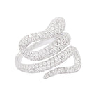 Bague MESSIKA "Snake" en or blanc et diamants - Castafiore