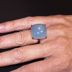 Bague MILKY en or et aigue - marine - Castafiore