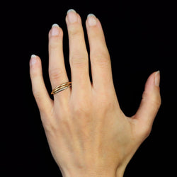 Bague moderne 3 ors - Castafiore