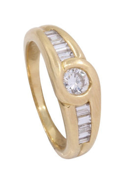 BAGUE MODERNE DIAMANTS - Castafiore
