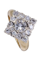 Bague moderne diamants en or jaune et or blanc - Castafiore