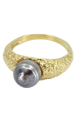 BAGUE MODERNE PERLE DE TAHITI - Castafiore