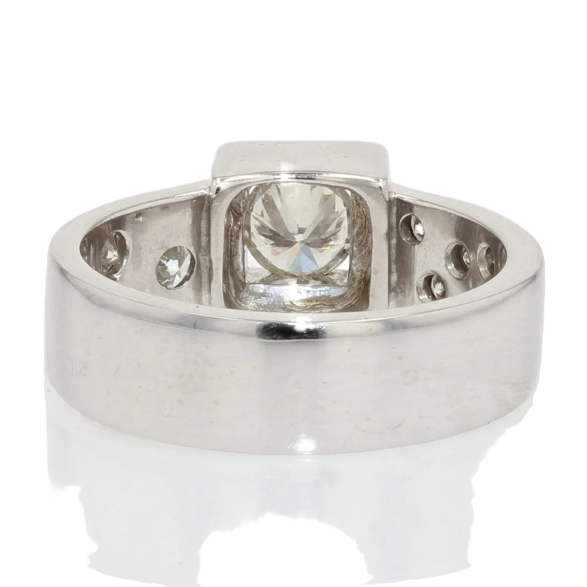 Bague moderniste diamants or blanc - Castafiore