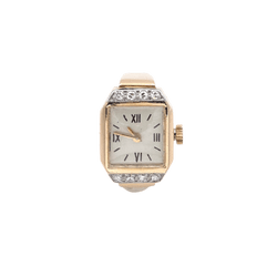 Bague montre Tank en or jaune et diamants - Castafiore