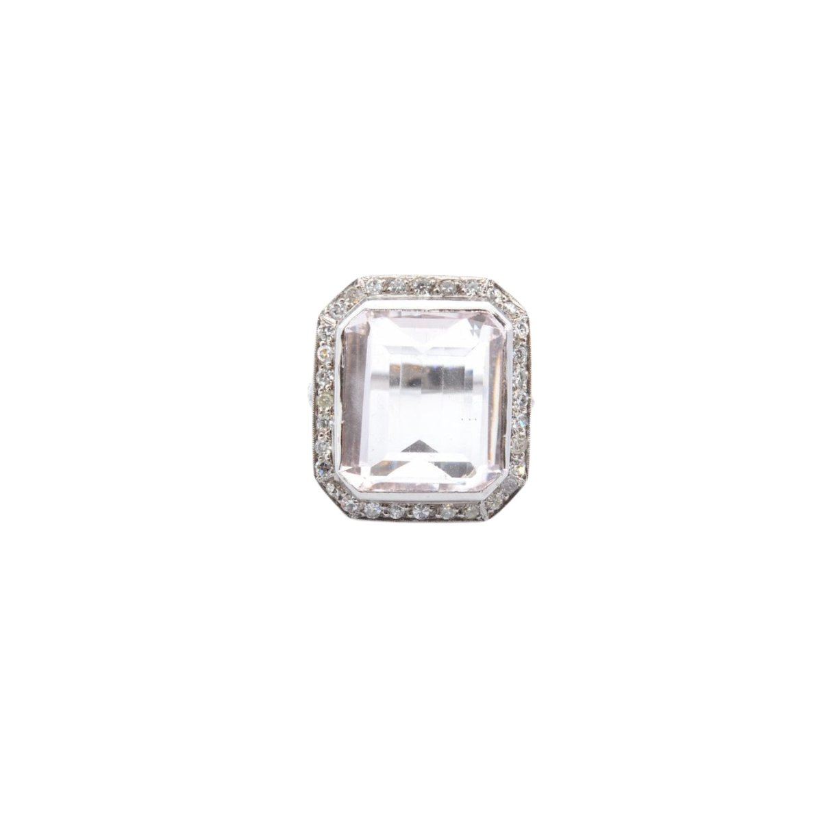 Bague morganite et diamants - Castafiore