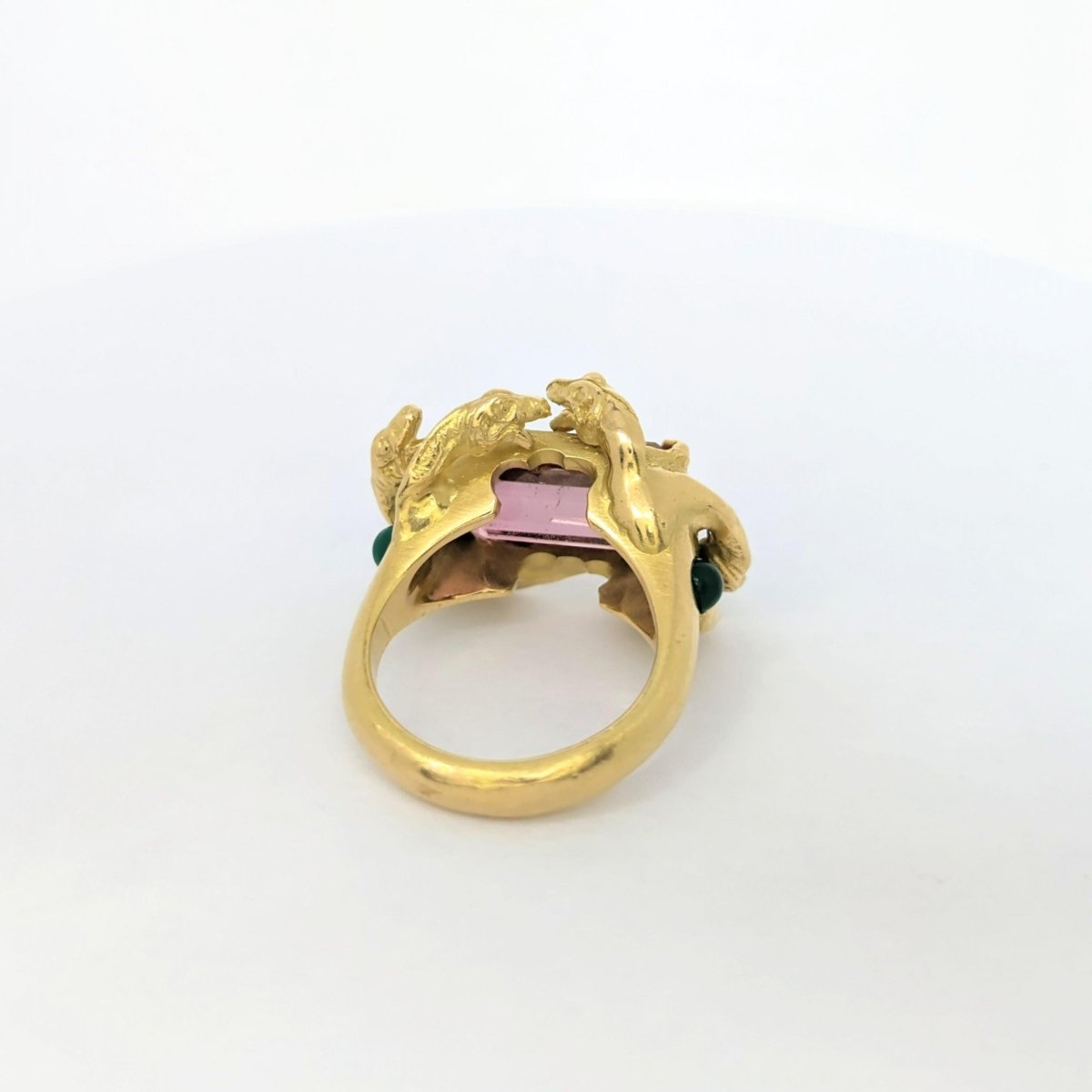 Bague motif Animalier or jaune et tourmaline - Castafiore