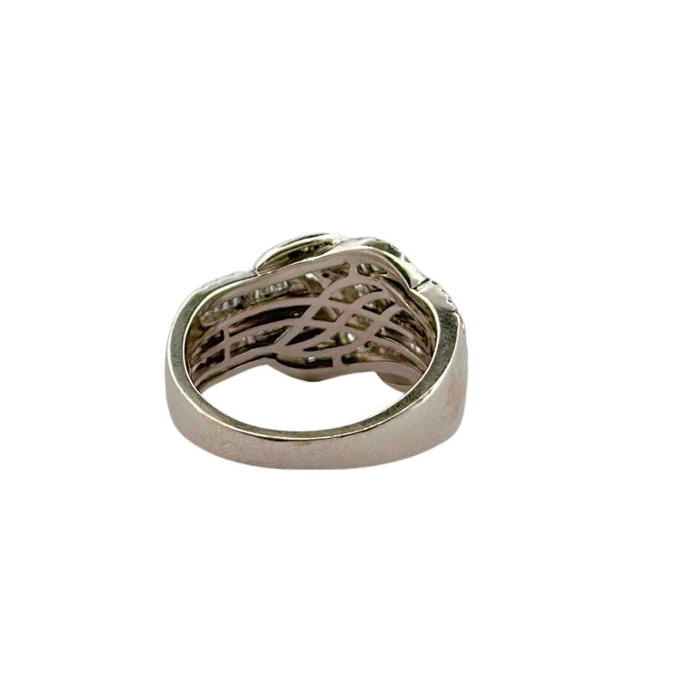 Bague Noeud en or blanc ornée de diamants - Castafiore
