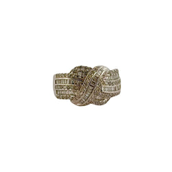 Bague Noeud en or blanc ornée de diamants - Castafiore