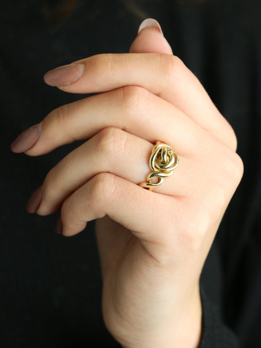 Bague noeud vintage or jaune - Castafiore