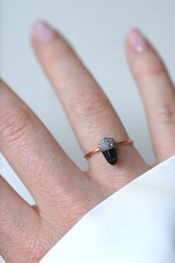 Bague Noisette Saphir et Diamants - Castafiore