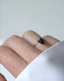 Bague Noisette Saphir et Diamants - Castafiore