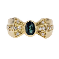 Bague nud d'occasion saphir diamants - Castafiore
