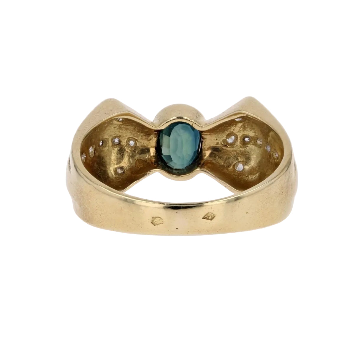 Bague nud d'occasion saphir diamants - Castafiore