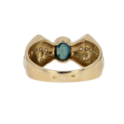 Bague nud d'occasion saphir diamants - Castafiore