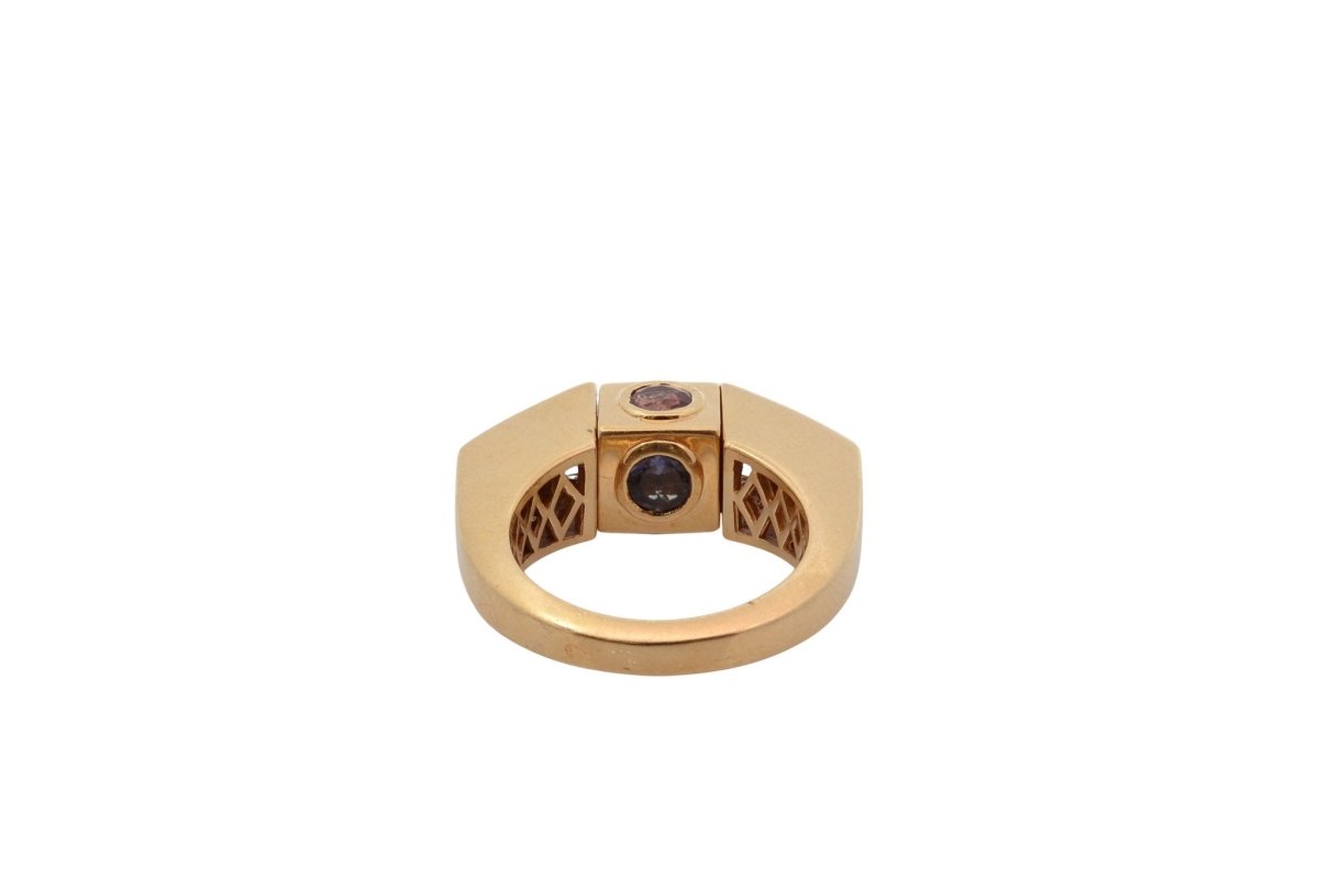 Bague OCTAVIA Premiers joyaux en or 18k améthyste, citrine, péridot et tanzanite - Castafiore