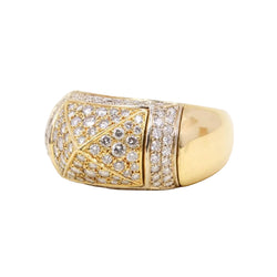 Bague OJ PERRIN Pyramide en or jaune et diamants - Castafiore