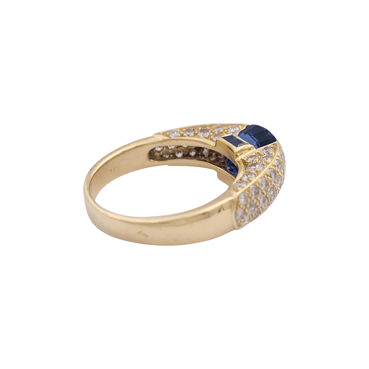 Bague O.J.PERRIN or jaune, saphirs et diamants - Castafiore