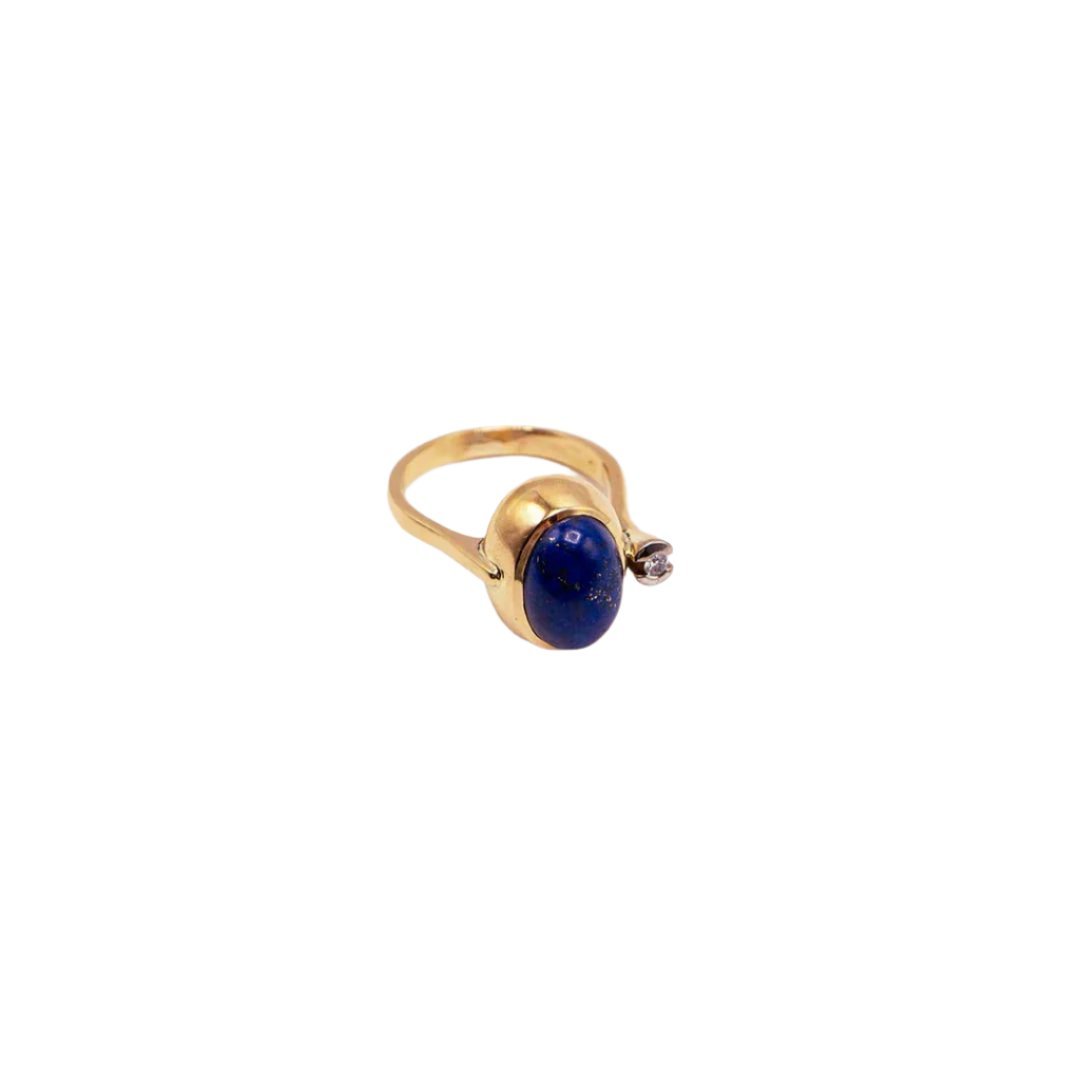 Bague OLE LYNGGAARD en or, lapis - lazuli et diamants - Castafiore