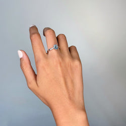 Bague - Or & Aigue - Marine - Castafiore