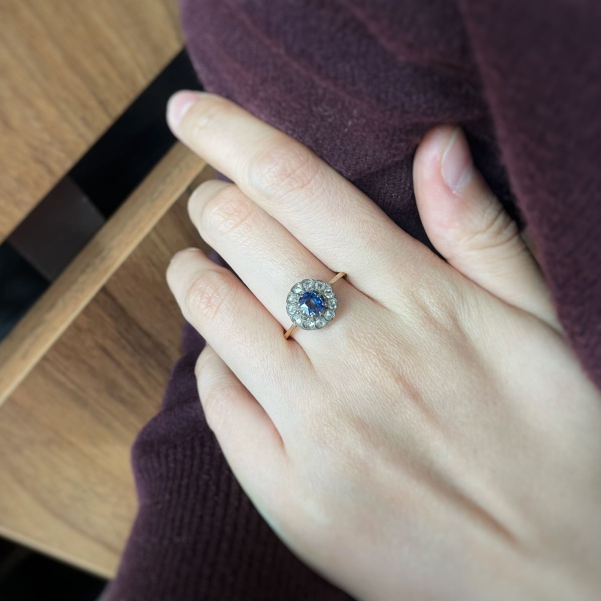 Bague - Or, Argent, Saphir & Diamants