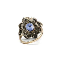 Bague - Or, argent, saphir et diamants. - Castafiore