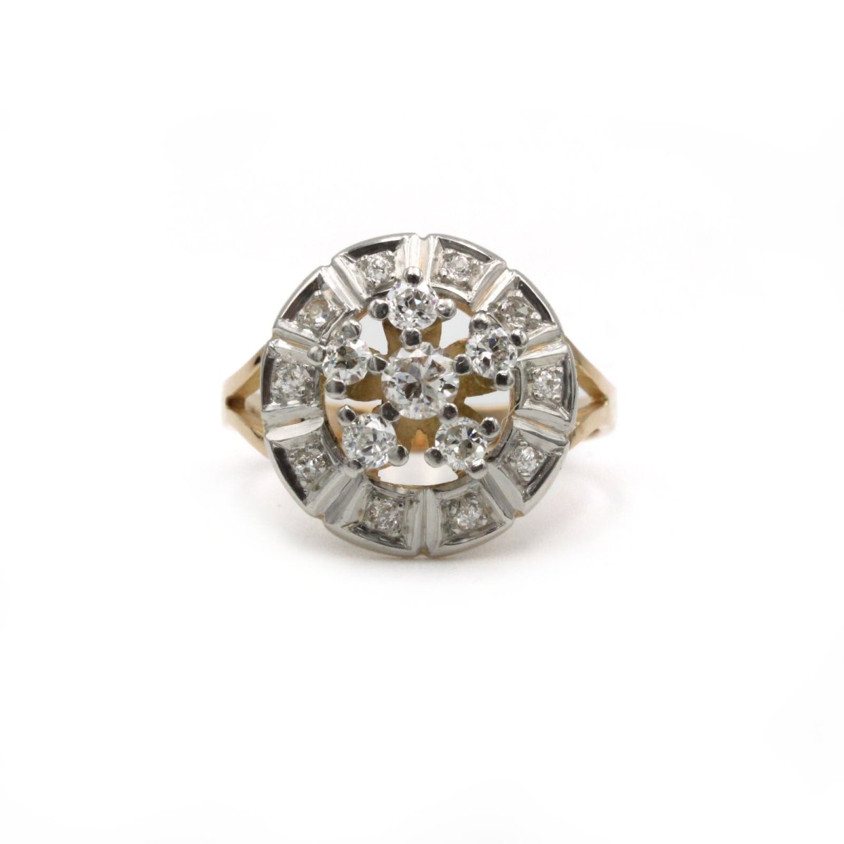 Bague - Or bi - colore & Diamants - Castafiore