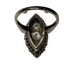 BAGUE OR BLANC 18K MARQUISE (T.48) - Castafiore