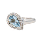 Bague Or blanc Aigue Marine - Castafiore