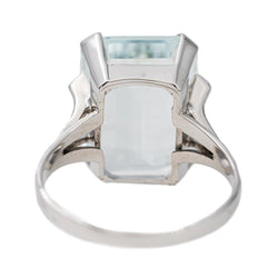 Bague Or blanc Aigue Marine - Castafiore