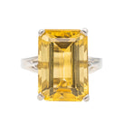 Bague Or blanc Citrine - Castafiore