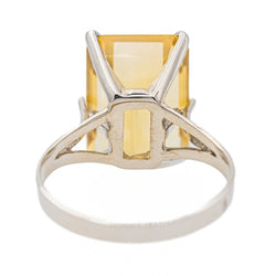 Bague Or blanc Citrine - Castafiore