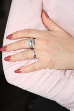 Bague Or blanc Diamant - Castafiore