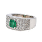 Bague Or blanc Emeraude - Castafiore