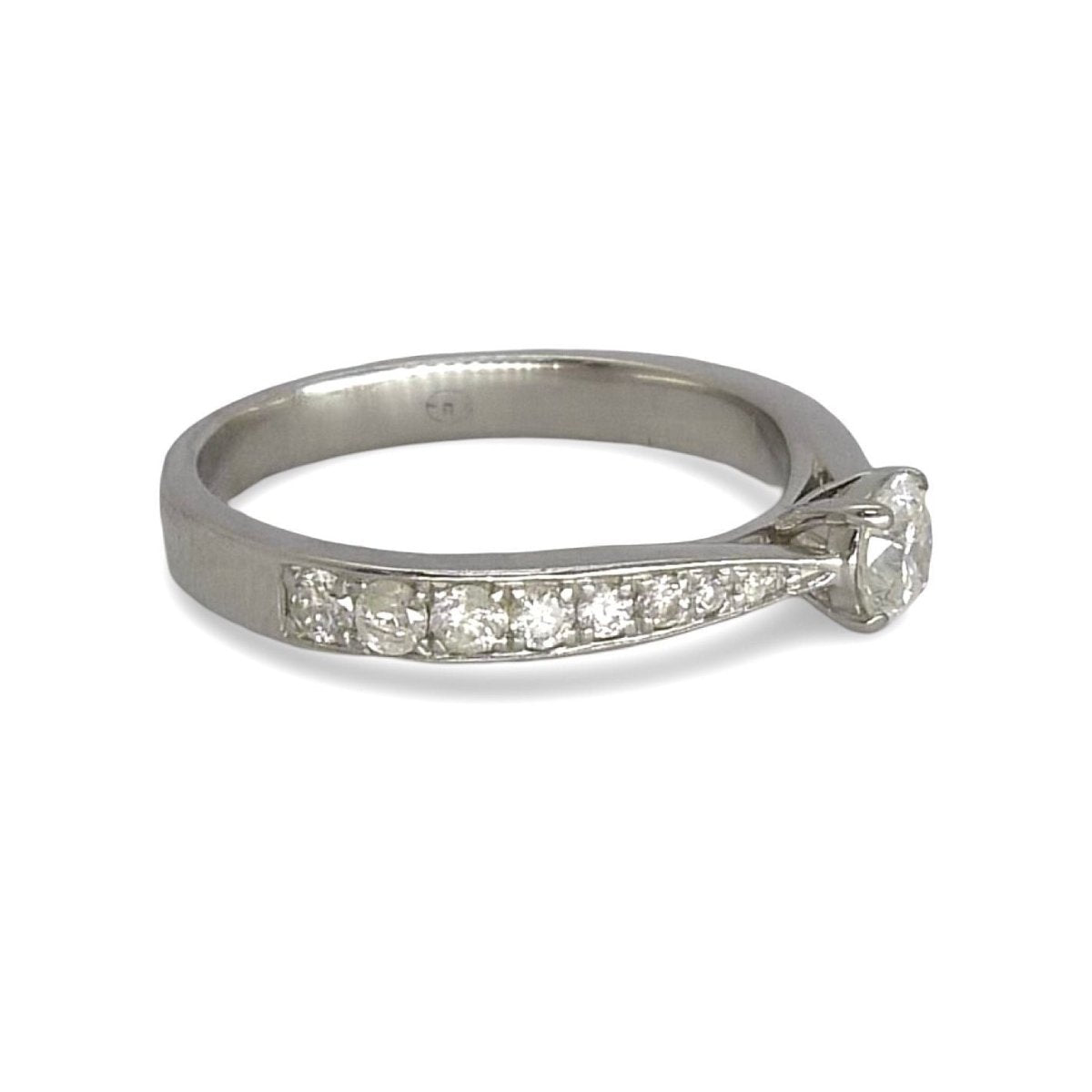 Bague or blanc et diamants 0,53 ct - Castafiore