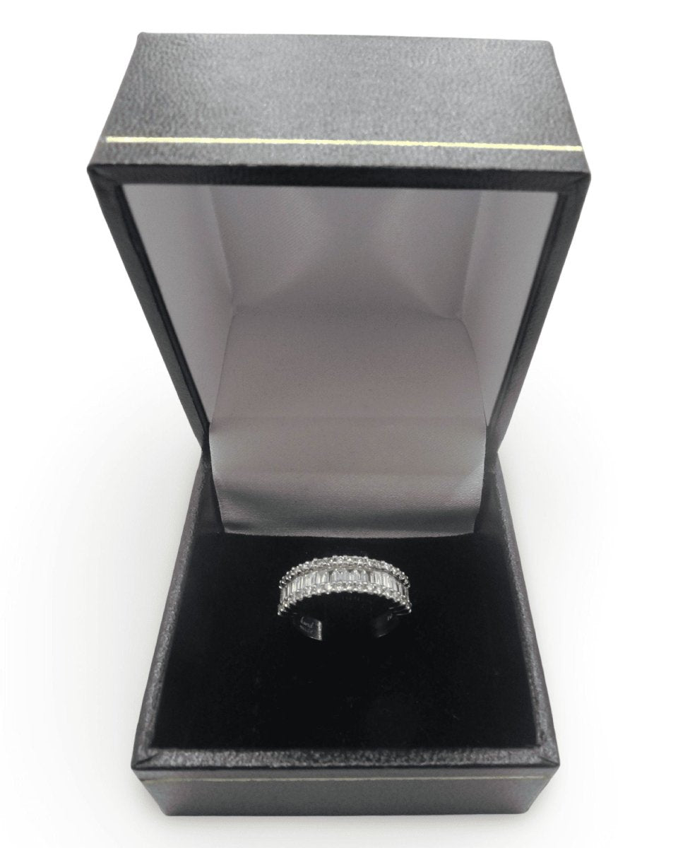 Bague or blanc et diamants 1 ct - Castafiore