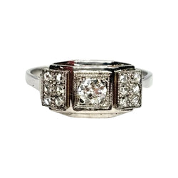 Bague or blanc et diamants - Castafiore